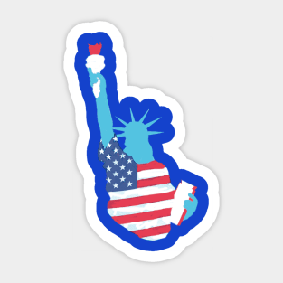 Statue of Liberty with USA Flag Sticker